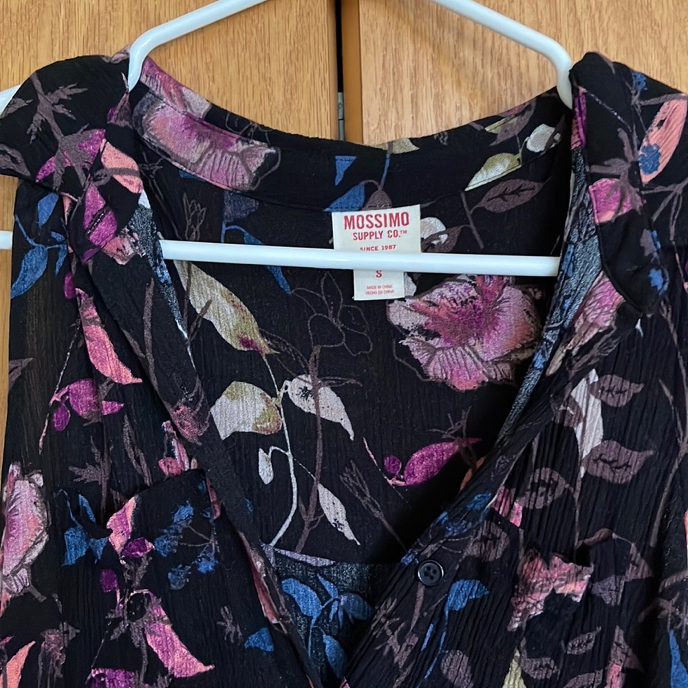 Mossimo Supply Co. black collared summer button-up dress.